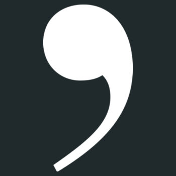 Komma unisex T-shirt zwart Design