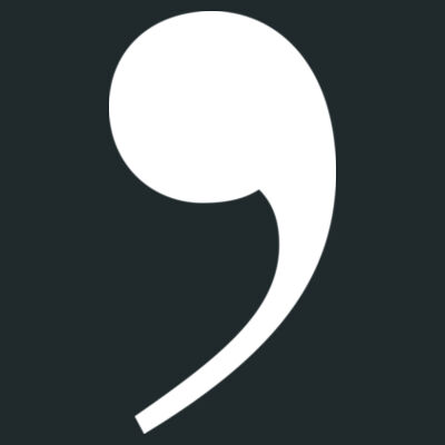 Komma unisex T-shirt zwart Design