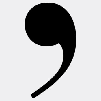 Komma unisex T-shirt wit Design