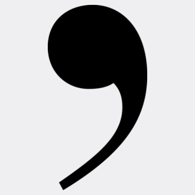 Komma unisex T-shirt wit Design