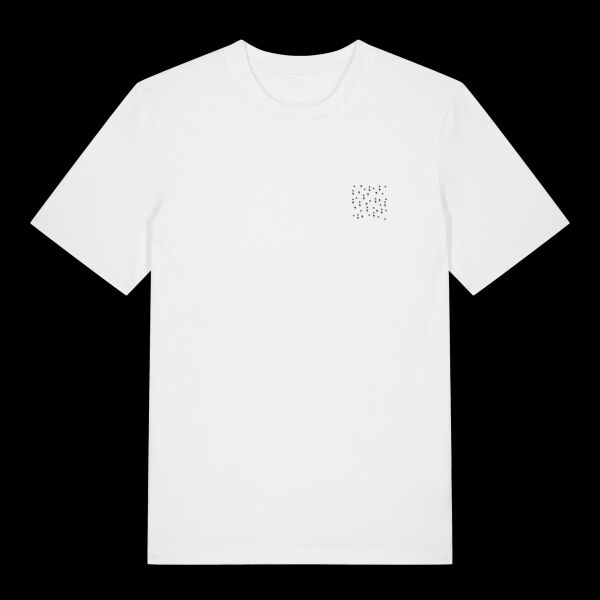 Kommapatroon unisex T-shirt wit Thumbnail